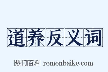 道养反义词是什么意思的图片